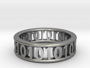Binary ring in Natural Silver