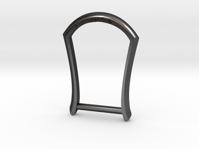 Long Buckle Frame, Plain - STEEL - 1" strap in Polished and Bronzed Black Steel