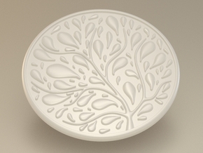 Tree Coaster in White Natural Versatile Plastic