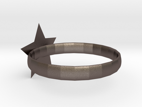 star ring in Polished Bronzed Silver Steel
