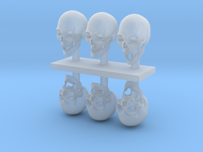 1:12 scale Skulls  in Smooth Fine Detail Plastic