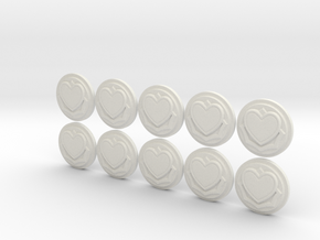 Massive Darkness Stackable Wound Counters in White Natural Versatile Plastic