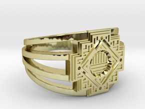 Inca Cross Ring in 18k Gold Plated Brass: 7 / 54
