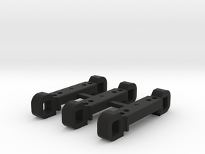 Rear Suspension Mount - R +2mm in Black Natural Versatile Plastic