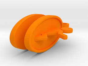 Portal Earrings in Orange Processed Versatile Plastic