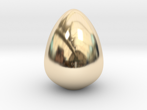 The Golden Egg in 14k Gold Plated Brass: Small