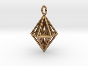 Pendant_Tripyramid in Polished Brass