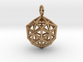 Pendant_ Cuboctahedron-Icosahedron in Polished Brass