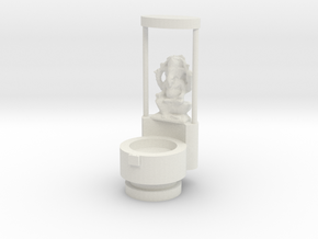 Candel_stand_With_Ganesha_idol in White Natural Versatile Plastic
