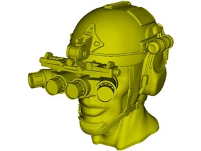 1/24 scale SOCOM operator B helmet & head x 1 in Tan Fine Detail Plastic