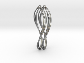 Flower 50 Twist - Pair in Polished Silver