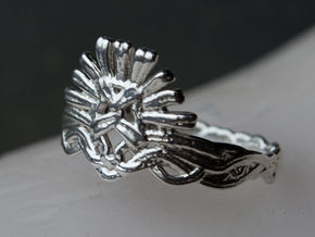 Cersei's Crown Ring in Polished Silver: 10 / 61.5