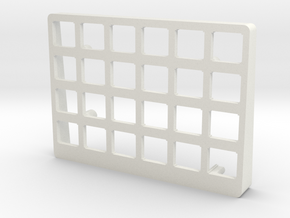 Let's Split Keyboard Case - Left top in White Natural Versatile Plastic