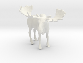Printle Animal Moose - 1/72 in White Natural Versatile Plastic