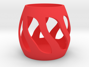 Pencil cup in Red Processed Versatile Plastic