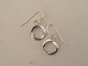 Mobius Earings in Fine Detail Polished Silver