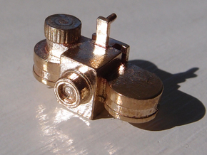 1960's HVA microdot spycamera pendant in Natural Brass
