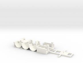 tank container chassis trailer 1-87 HO scale in White Processed Versatile Plastic