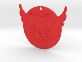 Bulldog angel in Red Processed Versatile Plastic