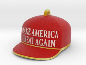Trump Make America Great Again Red Hat Ornament 17 in Full Color Sandstone