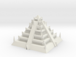 Atlantian Pyramid in White Natural Versatile Plastic: Extra Small