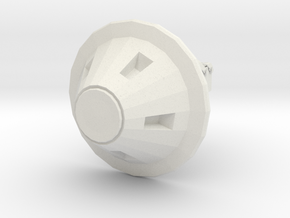 Robot Paperweight in White Natural Versatile Plastic: Small