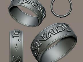 Sinzalot Ring in Polished Bronzed Silver Steel