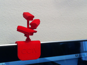 CCTV Privacy clip in Red Processed Versatile Plastic