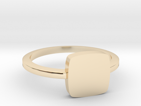 Square Face Stacker Band 6 in 14K Yellow Gold