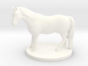 War Pony Miniature in White Processed Versatile Plastic