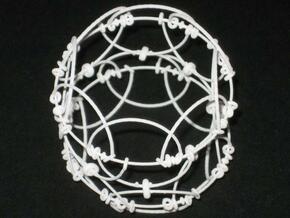 Wire Sphere in White Natural Versatile Plastic