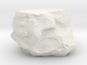 Small Rock Environment Miniature in White Natural Versatile Plastic