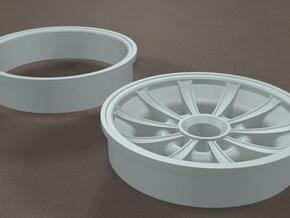 TDR 427 Roadster Sunburst Street Wheel in White Natural Versatile Plastic