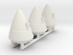 Transformers G1 Coneheads Shortened Cones in White Premium Versatile Plastic