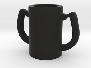 Two handles mug in Black Natural Versatile Plastic: Medium