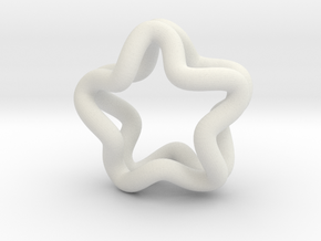 Double star ring in White Natural Versatile Plastic: Small