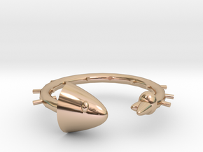 Fish bone bracelet in 14k Rose Gold