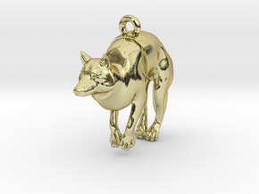 Pendant "Dog" in 18k Gold Plated Brass
