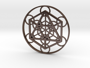 Metatron Cube - Icosahedron in Polished Bronze Steel