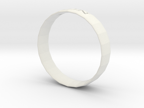 Customized ring in White Natural Versatile Plastic