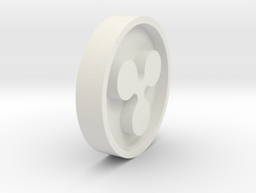 Ripple XRP Coin in White Natural Versatile Plastic: Extra Small