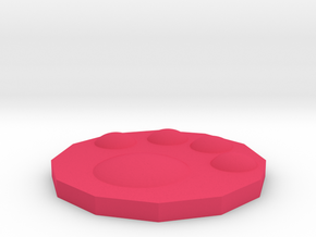 Palm cup coasters in Pink Processed Versatile Plastic
