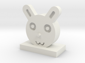 Zodiac rabbit in White Natural Versatile Plastic