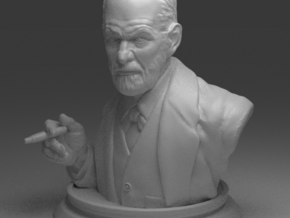 Sigmund Freud Bust 50mm in White Natural Versatile Plastic