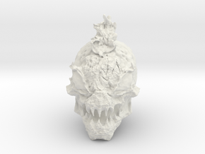 Alien Monster Head in White Natural Versatile Plastic: Large