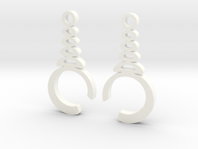 "Understatement" Earrings  in White Processed Versatile Plastic