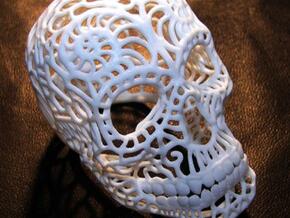 Nautilus Sugar Skull - SMALL in White Processed Versatile Plastic