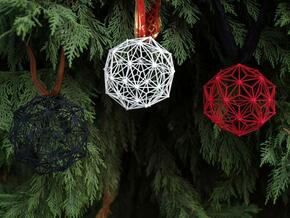 3D Printed Christmas Ball in Black Natural Versatile Plastic