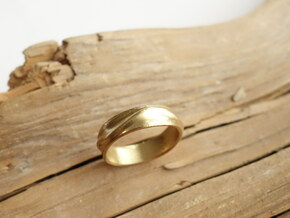 Ebb and Flow Ring No.1 - Gentle Curves, Size 7 in 14K Yellow Gold
