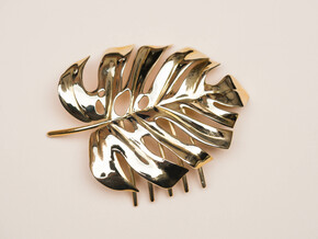 Monstera Comb in Polished Brass